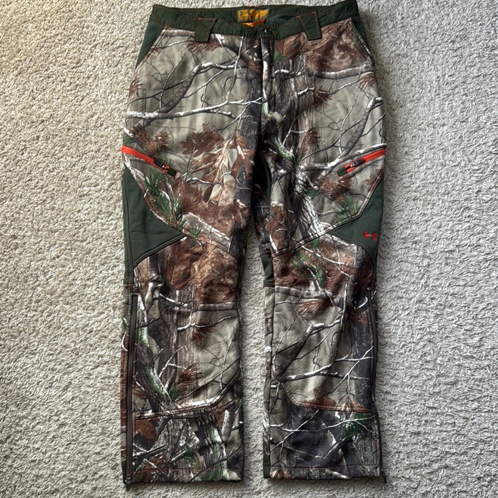EUC Men’s Under Armour RealTree AP Scent Control ColdGear Pants 1209638 SZ 40/32